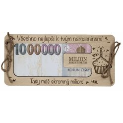 Přání k narozeninám - Milion korun