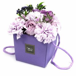Mýdlové květy fialové - dárkový box