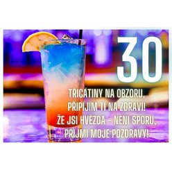 Kartička k narozeninám 30