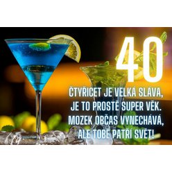 Kartička k narozeninám 40