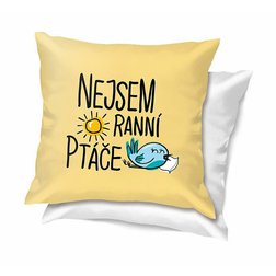 Polštář Nejsem ranní ptáče